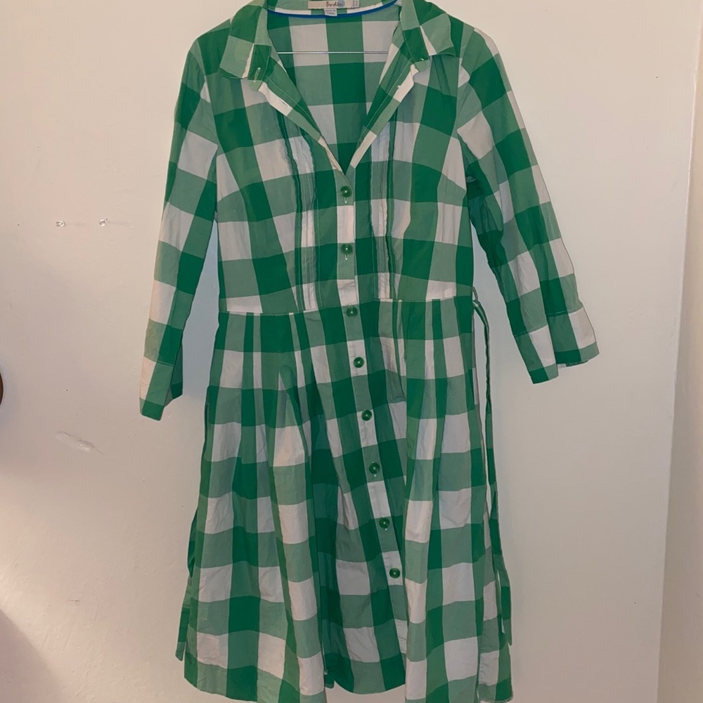 green checkered dress